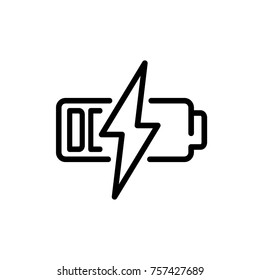 Charging battery icon vector
