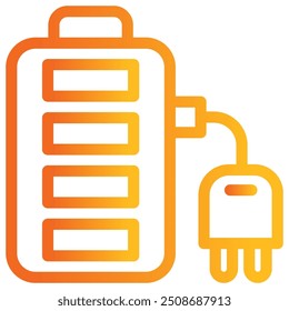 Ladebatterie-Symbol, Vektorgrafik-Konzept für erneuerbare Energien-Symbole mit perfektem Farbverlauf-Symbol-Hintergrund