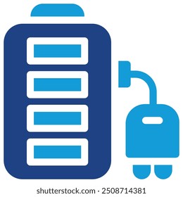  Concepto de Ilustración vectorial del icono de la batería de carga para el fondo del símbolo de los iconos de energía renovable