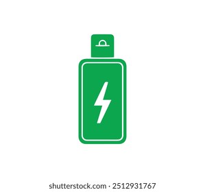 Ladebatterie-Symbol, Vektorgrafik. Flacher Design-Stil