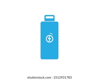 Charging battery icon, vector illustration. Flat design style