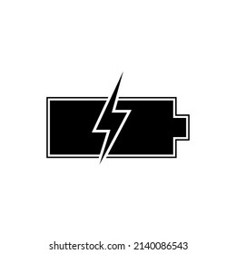 charging battery icon vector. simple flat shape