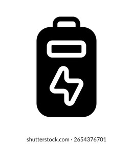 Icono de batería de carga Ilustración de diseño de símbolo de Vector
