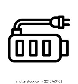 charging battery line icon illustration vector graphic