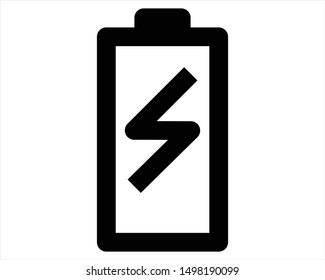 charging battery phone line icon - vectors eps10
