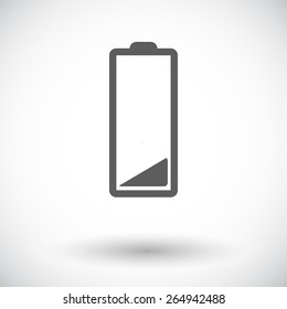 Charging the battery. Single flat icon on white background. Vector illustration.