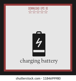 charging battery  vector icon
