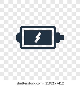 Charging Battery vector icon isolated on transparent background, Charging Battery transparency logo concept