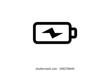 charging battery vector icon outline style with white background perfect pixel 