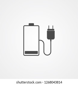 Charging battery vector icon sign symbol
