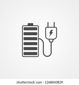 Charging battery vector icon sign symbol