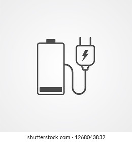 Charging battery vector icon sign symbol