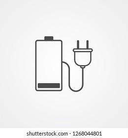 Charging battery vector icon sign symbol