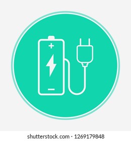 Charging battery vector icon sign symbol
