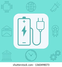 Charging battery vector icon sign symbol