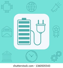 Charging battery vector icon sign symbol