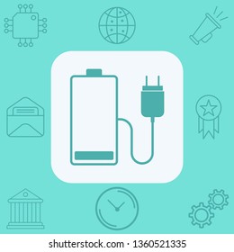 Charging battery vector icon sign symbol