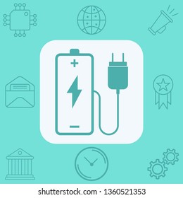 Charging battery vector icon sign symbol