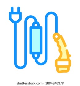 vector de icono de color del cable de carga. señal de cable de carga. ilustración de símbolo aislado