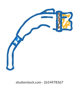 charging cable electric doodle icon sketch vector. charging cable electric sign. isolated symbol illustration