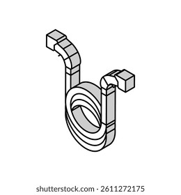 charging cable electric isometric icon vector. charging cable electric sign. isolated symbol illustration