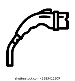 charging cable electric line icon vector. charging cable electric sign. isolated contour symbol black illustration