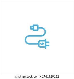 charging cable icon flat vector logo design trendy illustration signage symbol graphic simple