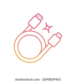 Ladekabel Symbol, Vektorgrafik