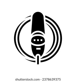 charging cable organizer electric glyph icon vector. charging cable organizer electric sign. isolated symbol illustration