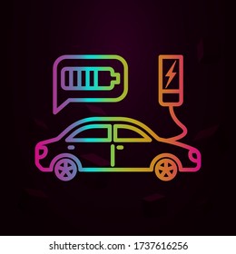 Cargar icono de nolan de coche Línea delgada simple, contorno vector de iconos de negocios futuros para ui y ux, sitio web o aplicación móvil