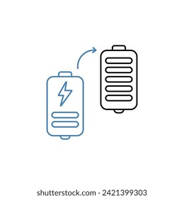charging concept line icon. Simple element illustration. charging concept outline symbol design.