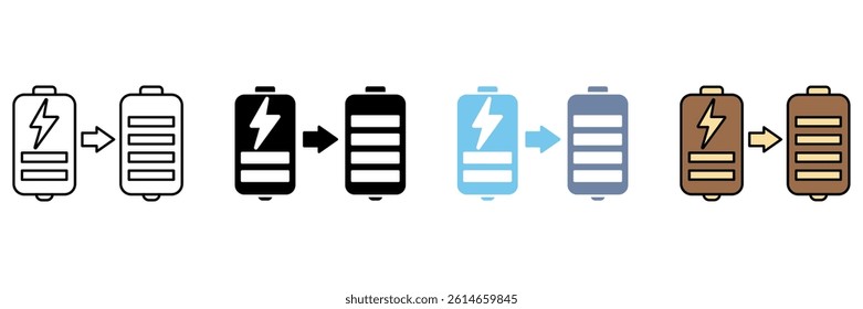 charging concept line icon. Simple element illustration.