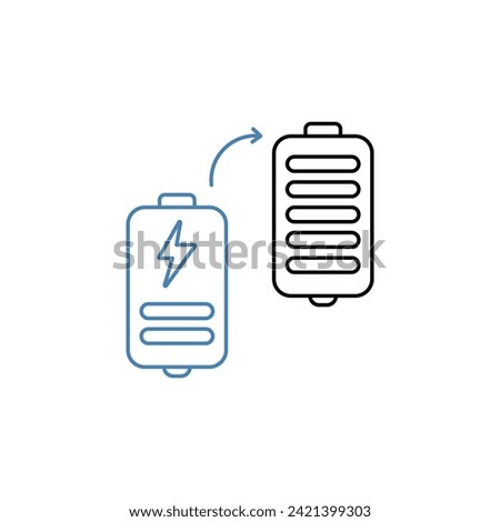 charging concept line icon. Simple element illustration. charging concept outline symbol design.