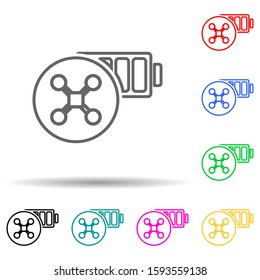 charging a drone multi color style icon. Simple thin line, outline vector of drones icons for ui and ux, website or mobile application