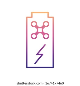 cargando un icono de nolan drone. Línea delgada simple, contorno vectorial de iconos de drones para ui y ux, sitio web o aplicación móvil