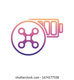 charging a drone nolan icon. Simple thin line, outline vector of Drones icons for ui and ux, website or mobile application