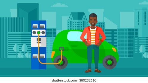 Charging of electric car.