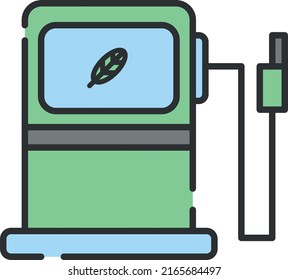 Charging for electric car, eco web icon. Isolated vector illustration. EPS 10.