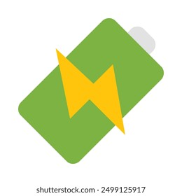 Charging Flat Icon Design For Personal nad Commercial Use