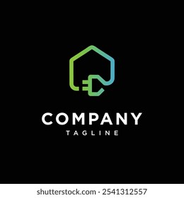Charging House Logo Icon Vector