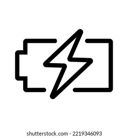 Ladesymbol. Akku. Batterie und Strom. Vektorgrafik.