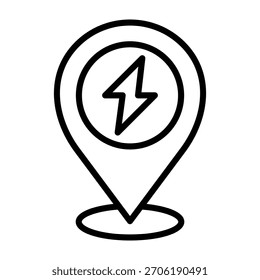Charging Icon Line Design Vector Illustration