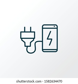 Charging icon line symbol. Premium quality isolated smartphone element in trendy style.