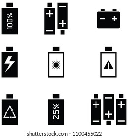 charging icon set