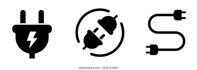 Charging icon set. Charging icons.
