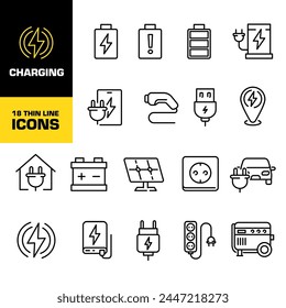 Icono de carga. Juego de iconos de carga. Estilo lineal.