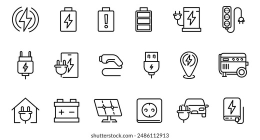Icono de carga. Juego de iconos de carga. Estilo lineal.