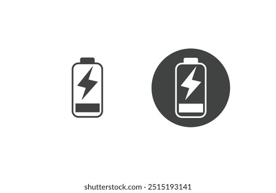 Charging icon set, Solid icon collection. Vector illustration battery, energy, electricity, charger, recharge, power, energy, plugin symbol 