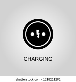 Charging icon. Charging symbol. Flat design. Stock - Vector illustration