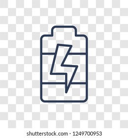 Charging icon. Trendy linear Charging logo concept on transparent background from Productivity collection